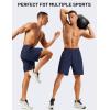 image:imageTACVASEN Mens Athletic Workout Shorts with Zipper Pockets 7 Quick Dry Gym Running Shorts Summer Casual HikingNavy