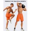 image:imageTACVASEN Mens Athletic Workout Shorts with Zipper Pockets 7 Quick Dry Gym Running Shorts Summer Casual HikingOrange