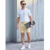 image:imageTACVASEN Mens Corduroy Shorts Casual 6 Inch Inseam Elastic Waist Drawstring Lightweight Summer Beach Shorts with PocketsApricot