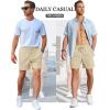 image:imageTACVASEN Mens Corduroy Shorts Casual 6 Inch Inseam Elastic Waist Drawstring Lightweight Summer Beach Shorts with PocketsApricot