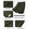 image:imageTACVASEN Mens Corduroy Shorts Casual 6 Inch Inseam Elastic Waist Drawstring Lightweight Summer Beach Shorts with PocketsArmygreen