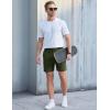 image:imageTACVASEN Mens Corduroy Shorts Casual 6 Inch Inseam Elastic Waist Drawstring Lightweight Summer Beach Shorts with PocketsArmygreen