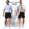 image:imageTACVASEN Mens Corduroy Shorts Casual 6 Inch Inseam Elastic Waist Drawstring Lightweight Summer Beach Shorts with PocketsBlack