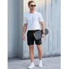 image:imageTACVASEN Mens Corduroy Shorts Casual 6 Inch Inseam Elastic Waist Drawstring Lightweight Summer Beach Shorts with PocketsBlack