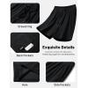 image:imageTACVASEN Mens Corduroy Shorts Casual 6 Inch Inseam Elastic Waist Drawstring Lightweight Summer Beach Shorts with PocketsBlack