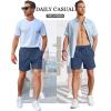 image:imageTACVASEN Mens Corduroy Shorts Casual 6 Inch Inseam Elastic Waist Drawstring Lightweight Summer Beach Shorts with PocketsBluegray