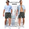 image:imageTACVASEN Mens Corduroy Shorts Casual 6 Inch Inseam Elastic Waist Drawstring Lightweight Summer Beach Shorts with PocketsHazegray