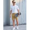 image:imageTACVASEN Mens Corduroy Shorts Casual 6 Inch Inseam Elastic Waist Drawstring Lightweight Summer Beach Shorts with PocketsKhaki