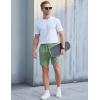 image:imageTACVASEN Mens Corduroy Shorts Casual 6 Inch Inseam Elastic Waist Drawstring Lightweight Summer Beach Shorts with PocketsLgraygreen