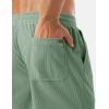 image:imageTACVASEN Mens Corduroy Shorts Casual 6 Inch Inseam Elastic Waist Drawstring Lightweight Summer Beach Shorts with PocketsLgraygreen