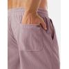 image:imageTACVASEN Mens Corduroy Shorts Casual 6 Inch Inseam Elastic Waist Drawstring Lightweight Summer Beach Shorts with PocketsLgraypurple