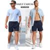 image:imageTACVASEN Mens Corduroy Shorts Casual 6 Inch Inseam Elastic Waist Drawstring Lightweight Summer Beach Shorts with PocketsNavy
