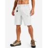 image:imageTACVASEN Mens Hiking Cargo Shorts Quick Dry Lightweight for Outdoor Golf Fishing Tactical Casual with Multi Pockets02 White