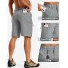 image:imageTACVASEN Mens Hiking Cargo Shorts Quick Dry Lightweight for Outdoor Golf Fishing Tactical Casual with Multi Pockets05 Light Grey
