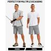 image:imageTACVASEN Mens Hiking Cargo Shorts Quick Dry Lightweight for Outdoor Golf Fishing Tactical Casual with Multi Pockets05 Light Grey