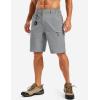 image:imageTACVASEN Mens Hiking Cargo Shorts Quick Dry Lightweight for Outdoor Golf Fishing Tactical Casual with Multi Pockets05 Light Grey