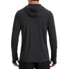 image:imageTACVASEN Mens Sun Shirts UPF 50 Lightweight Fishing Sun Hoodie Long Sleeve UV SPF Swim Shirt Hiking Rash GuardBlack