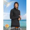 image:imageTACVASEN Mens Sun Shirts UPF 50 Lightweight Fishing Sun Hoodie Long Sleeve UV SPF Swim Shirt Hiking Rash GuardBlack