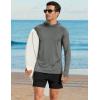 image:imageTACVASEN Mens Sun Shirts UPF 50 Lightweight Fishing Sun Hoodie Long Sleeve UV SPF Swim Shirt Hiking Rash GuardDark Grey