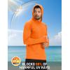 image:imageTACVASEN Mens Sun Shirts UPF 50 Lightweight Fishing Sun Hoodie Long Sleeve UV SPF Swim Shirt Hiking Rash GuardFluorescent Orange