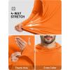 image:imageTACVASEN Mens Sun Shirts UPF 50 Lightweight Fishing Sun Hoodie Long Sleeve UV SPF Swim Shirt Hiking Rash GuardFluorescent Orange