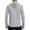 image:imageTACVASEN Mens Sun Shirts UPF 50 Lightweight Fishing Sun Hoodie Long Sleeve UV SPF Swim Shirt Hiking Rash GuardLight Grey