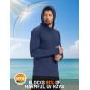 image:imageTACVASEN Mens Sun Shirts UPF 50 Lightweight Fishing Sun Hoodie Long Sleeve UV SPF Swim Shirt Hiking Rash GuardNavy