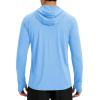 image:imageTACVASEN Mens Sun Shirts UPF 50 Lightweight Fishing Sun Hoodie Long Sleeve UV SPF Swim Shirt Hiking Rash GuardWaterfall Blue