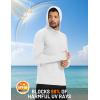 image:imageTACVASEN Mens Sun Shirts UPF 50 Lightweight Fishing Sun Hoodie Long Sleeve UV SPF Swim Shirt Hiking Rash GuardWhite