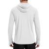 image:imageTACVASEN Mens Sun Shirts UPF 50 Lightweight Fishing Sun Hoodie Long Sleeve UV SPF Swim Shirt Hiking Rash GuardWhite