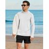 image:imageTACVASEN Mens Sun Shirts UPF 50 Lightweight Fishing Sun Hoodie Long Sleeve UV SPF Swim Shirt Hiking Rash GuardWhite
