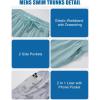 image:imageTACVASEN Mens Swim Trunks with Compression Liner 7 Inch Bathing Suit Board Shorts Quick Dry with Mesh PocketsLakeblue