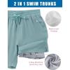 image:imageTACVASEN Mens Swim Trunks with Compression Liner 7 Inch Bathing Suit Board Shorts Quick Dry with Mesh PocketsLakeblue