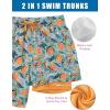 image:imageTACVASEN Mens Swim Trunks with Compression Liner 7 Inch Bathing Suit Board Shorts Quick Dry with Mesh PocketsLemon