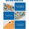 image:imageTACVASEN Mens Swim Trunks with Compression Liner 7 Inch Bathing Suit Board Shorts Quick Dry with Mesh PocketsLemon