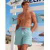 image:imageTACVASEN Mens Swim Trunks with Compression Liner 7 Inch Bathing Suit Board Shorts Quick Dry with Mesh PocketsShark