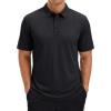 image:imageTACVASEN Polo Shirts for Men Short Sleeve Golf Polos Dry Fit Moisture Wicking Collared Shirt Athletic Performance CasualBlack