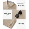 image:imageTACVASEN Polo Shirts for Men Short Sleeve Golf Polos Dry Fit Moisture Wicking Collared Shirt Athletic Performance CasualKhaki