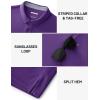 image:imageTACVASEN Polo Shirts for Men Short Sleeve Golf Polos Dry Fit Moisture Wicking Collared Shirt Athletic Performance CasualPurple