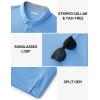 image:imageTACVASEN Polo Shirts for Men Short Sleeve Golf Polos Dry Fit Moisture Wicking Collared Shirt Athletic Performance CasualSkyblue