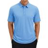 image:imageTACVASEN Polo Shirts for Men Short Sleeve Golf Polos Dry Fit Moisture Wicking Collared Shirt Athletic Performance CasualSkyblue