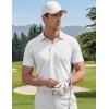 image:imageTACVASEN Polo Shirts for Men Short Sleeve Golf Polos Dry Fit Moisture Wicking Collared Shirt Athletic Performance CasualWhite