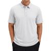 image:imageTACVASEN Polo Shirts for Men Short Sleeve Golf Polos Dry Fit Moisture Wicking Collared Shirt Athletic Performance CasualWhite