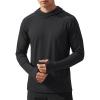 image:imageTACVASEN Mens Sun Shirts UPF 50 Lightweight Fishing Sun Hoodie Long Sleeve UV SPF Swim Shirt Hiking Rash GuardBlack