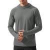image:imageTACVASEN Mens Sun Shirts UPF 50 Lightweight Fishing Sun Hoodie Long Sleeve UV SPF Swim Shirt Hiking Rash GuardDark Grey