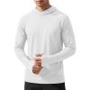 image:imageTACVASEN Mens Sun Shirts UPF 50 Lightweight Fishing Sun Hoodie Long Sleeve UV SPF Swim Shirt Hiking Rash GuardWhite