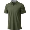 image:imageTACVASEN Polo Shirts for Men Short Sleeve Golf Polos Dry Fit Moisture Wicking Collared Shirt Athletic Performance CasualArmygreen