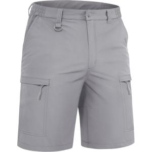 image:imageTACVASEN Mens Hiking Cargo Shorts Quick Dry Lightweight for Outdoor Golf Fishing Tactical Casual with Multi Pockets05 Light Grey