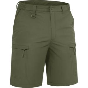 image:imageTACVASEN Mens Hiking Cargo Shorts Quick Dry Lightweight for Outdoor Golf Fishing Tactical Casual with Multi Pockets07 Army Green