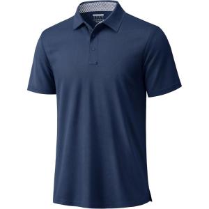 image:imageTACVASEN Polo Shirts for Men Short Sleeve Golf Polos Dry Fit Moisture Wicking Collared Shirt Athletic Performance CasualNavy